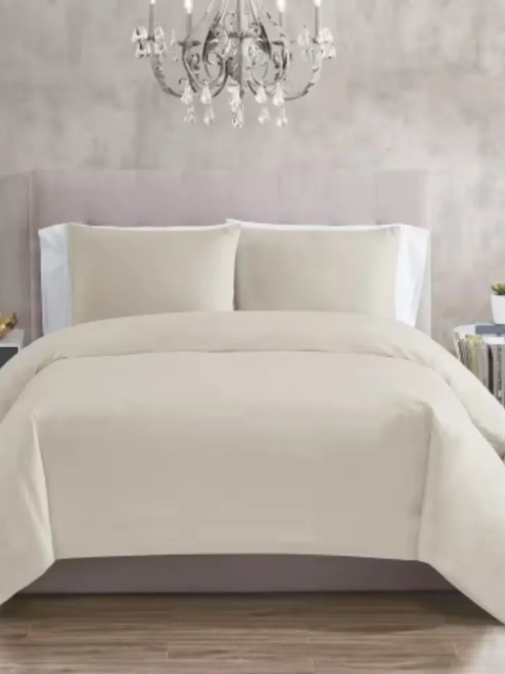 Christian Siriano New York 3-Piece Khaki 100% Cotton Sateen King Duvet Cover Set